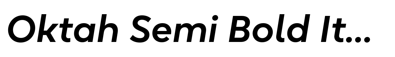 Oktah Semi Bold Italic